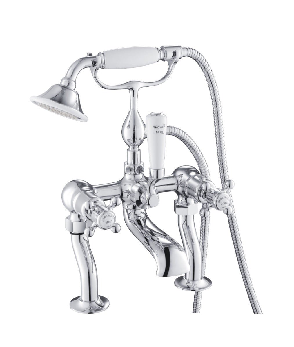 JTP Deck Mounted Bath Shower Mixer with Kit - Chrome - 76275 - TAP 'N' SHOWER