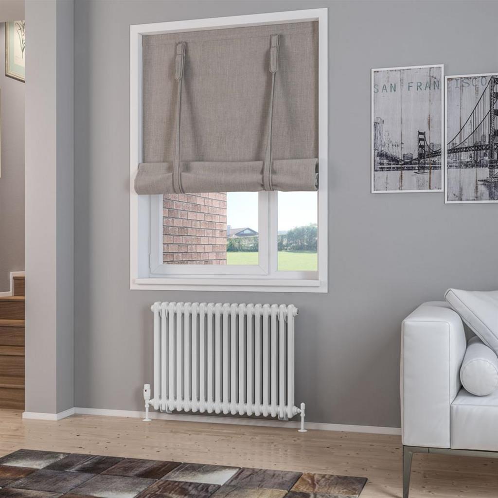 Eastbrook Rivassa Traditional Two Column Radiator 600mm x 833mm - Gloss White - 81.0008 - TAP 'N' SHOWER