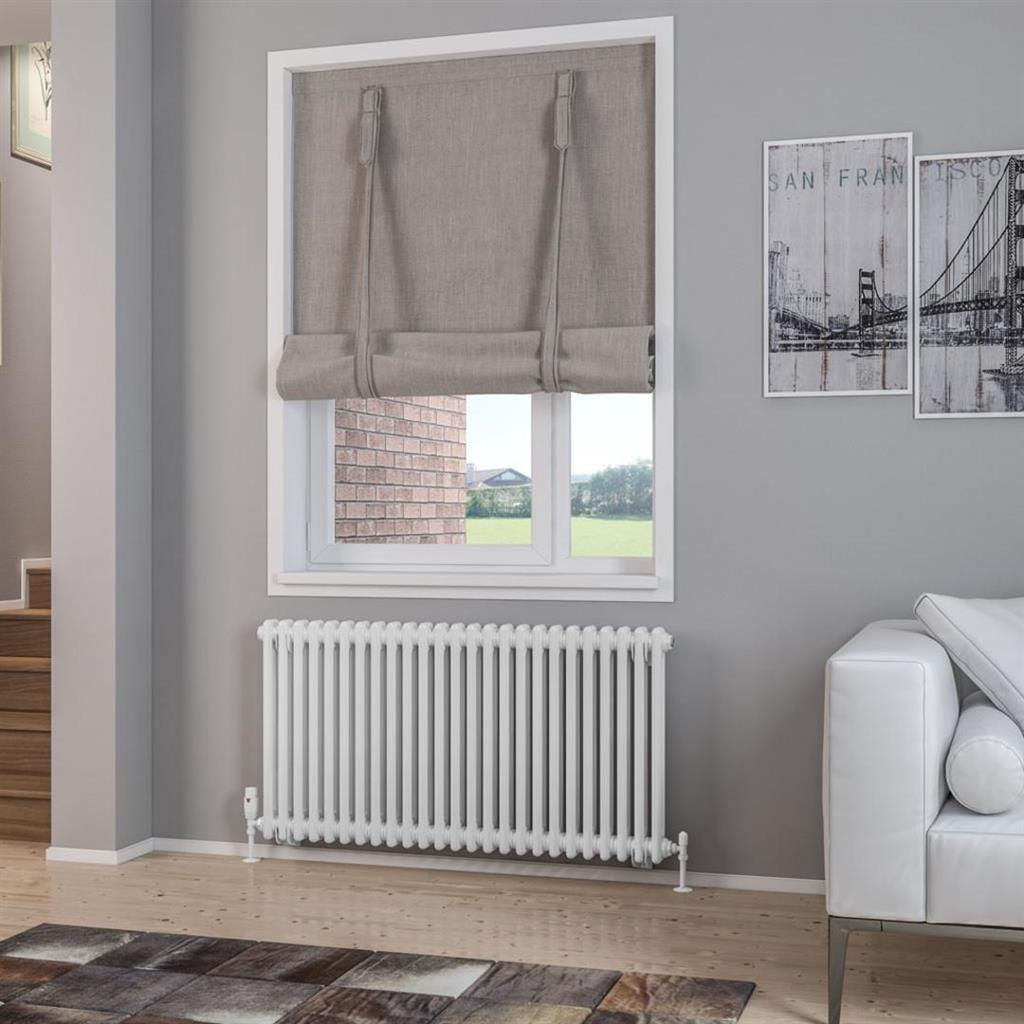 Eastbrook Rivassa Traditional Two Column Radiator 600mm x 1148mm - Gloss White - 81.0009 - TAP 'N' SHOWER