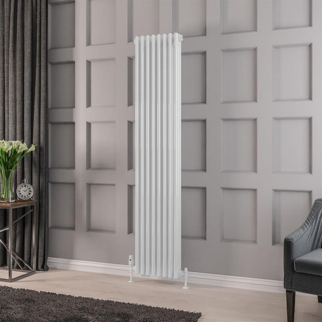 Eastbrook Rivassa Traditional 3 Column Radiator 1800mm x 383mm - Gloss White - 81.0011 - TAP 'N' SHOWER