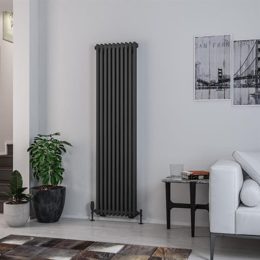 Eastbrook Rivassa Traditional Two Column Radiator 1800mm x 473mm - Matt Anthracite - 81.0020 - TAP 'N' SHOWER