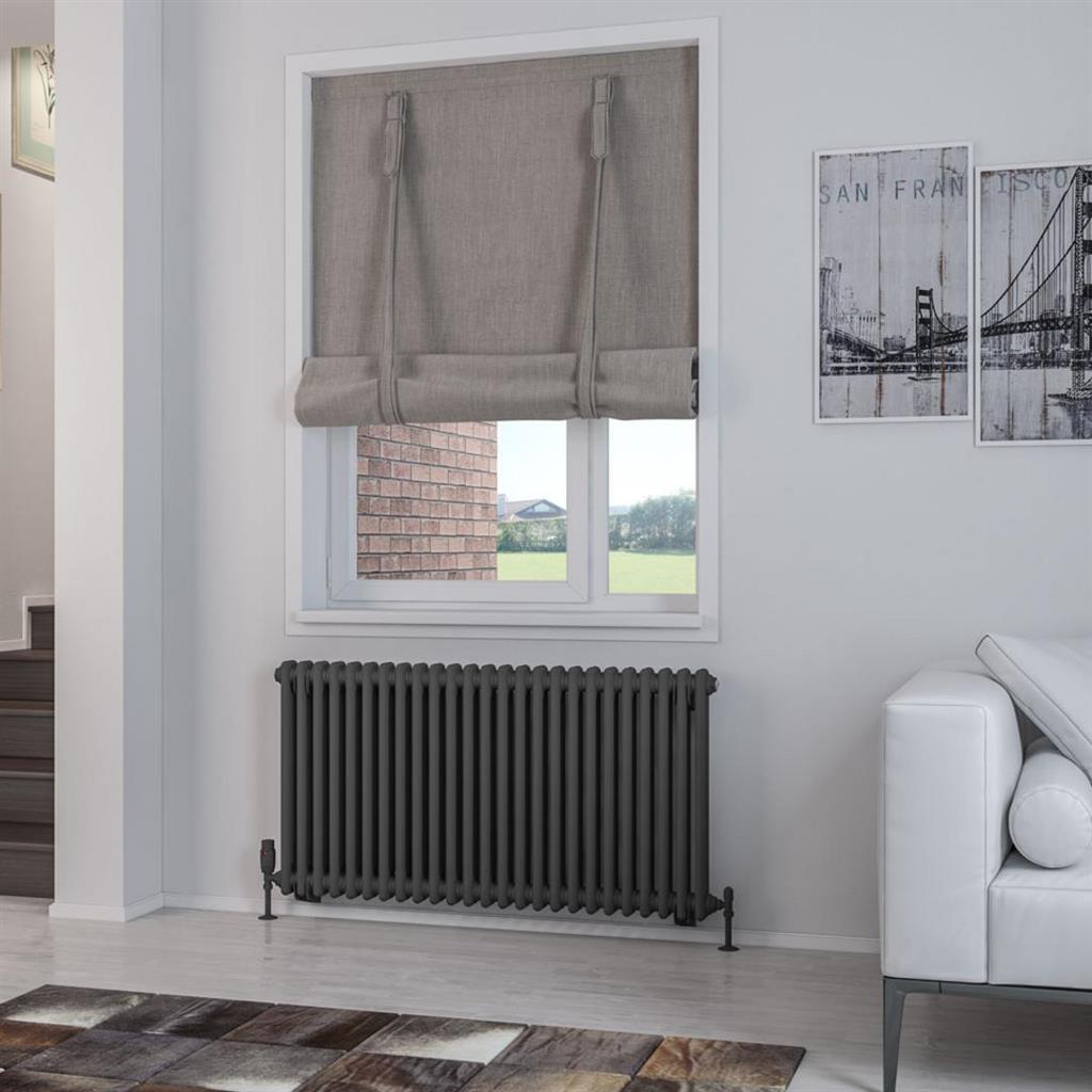 Eastbrook Rivassa Traditional Two Column Radiator 600mm x 1148mm - Matt Anthracite - 81.0025 - TAP 'N' SHOWER