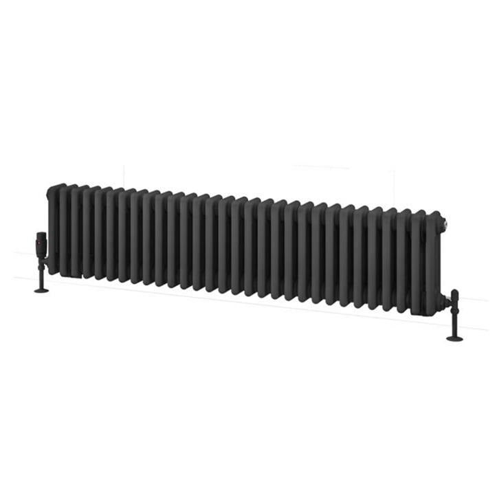 Eastbrook Rivassa Traditional 3 Column Radiator 300mm x 1373mm - Matt Anthracite - 81.0030 - TAP 'N' SHOWER