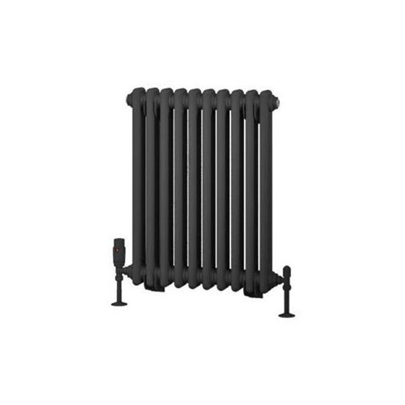 Eastbrook Rivassa Traditional Two Column Radiator 600mm x 473mm - Matt Anthracite - 81.0047 - TAP 'N' SHOWER