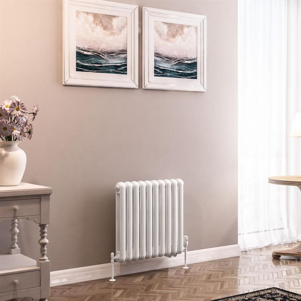 Eastbrook Rubano Horizontal Column Radiator 600mm x 623mm - Gloss White - 81.0055 - TAP 'N' SHOWER
