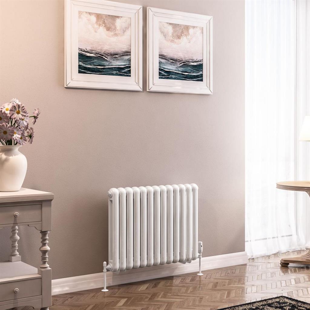Eastbrook Rubano Horizontal Column Radiator 600mm x 803mm - Gloss White - 81.0056 - TAP 'N' SHOWER