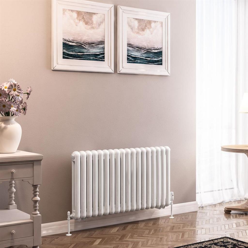 Eastbrook Rubano Horizontal Column Radiator 600mm x 1103mm - Gloss White - 81.0057 - TAP 'N' SHOWER
