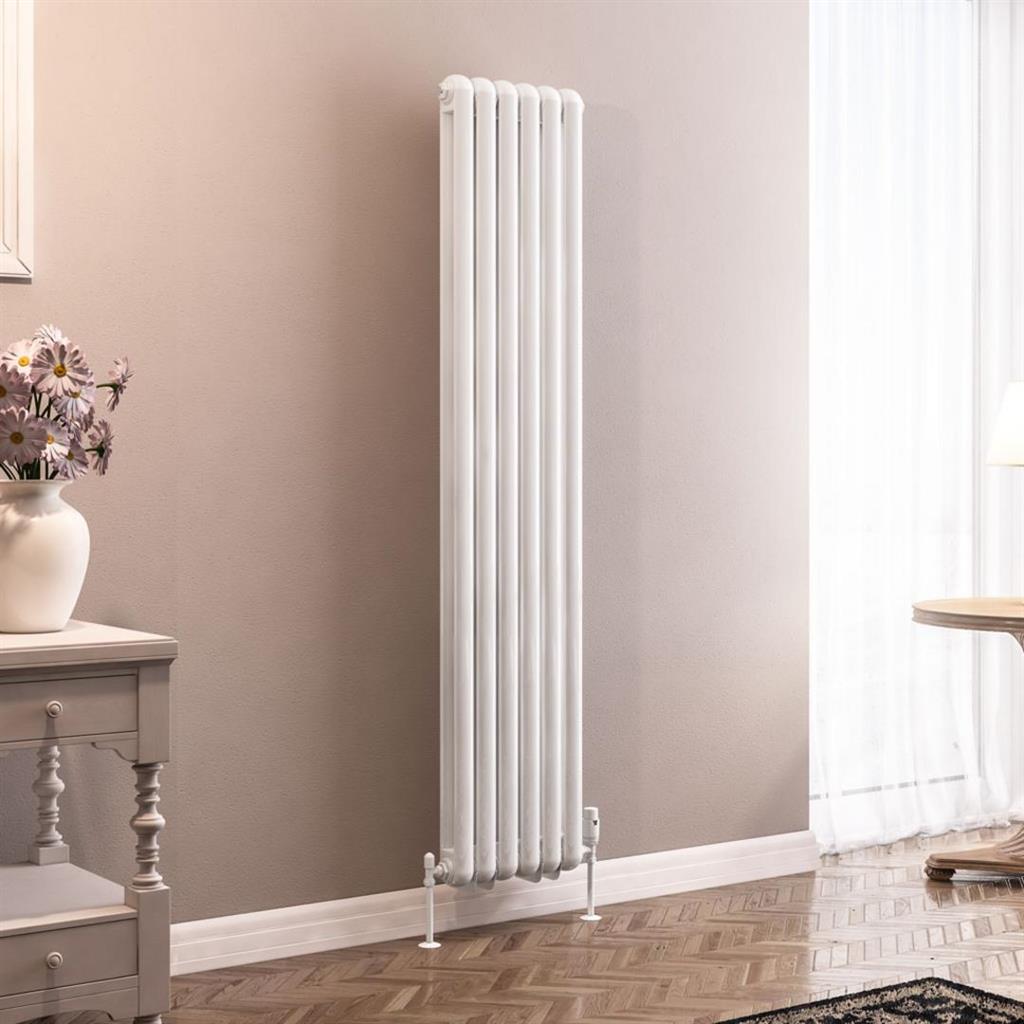 Eastbrook Rubano Vertical Column Radiator 1800mm x 383mm - Gloss White - 81.0058 - TAP 'N' SHOWER