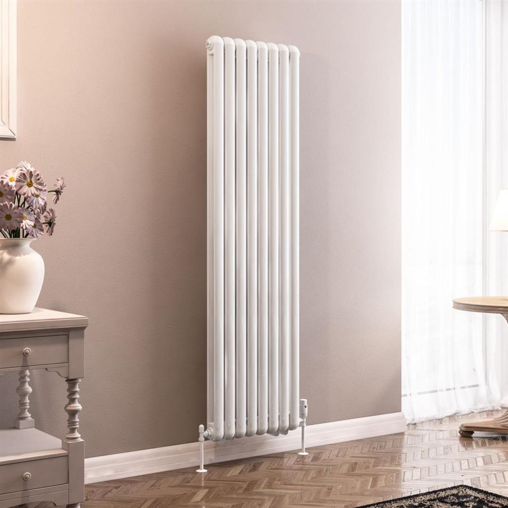 Eastbrook Rubano Vertical Column Radiator 1800mm x 503mm - Gloss White - 81.0059 - TAP 'N' SHOWER
