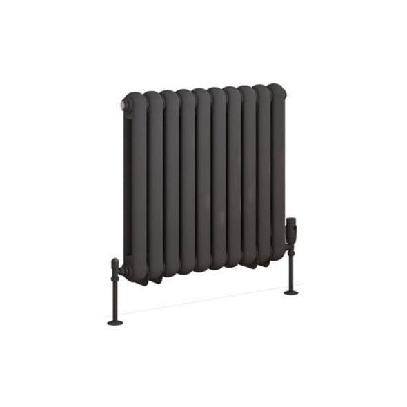 Eastbrook Rubano Horizontal Column Radiator 600mm x 623mm - Matt Anthracite - 81.0061 - TAP 'N' SHOWER