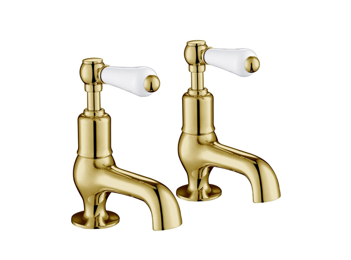 JTP Grosvenor Lever Cloakroom Basin Taps - Antique Brass - 85025G - TAP 'N' SHOWER
