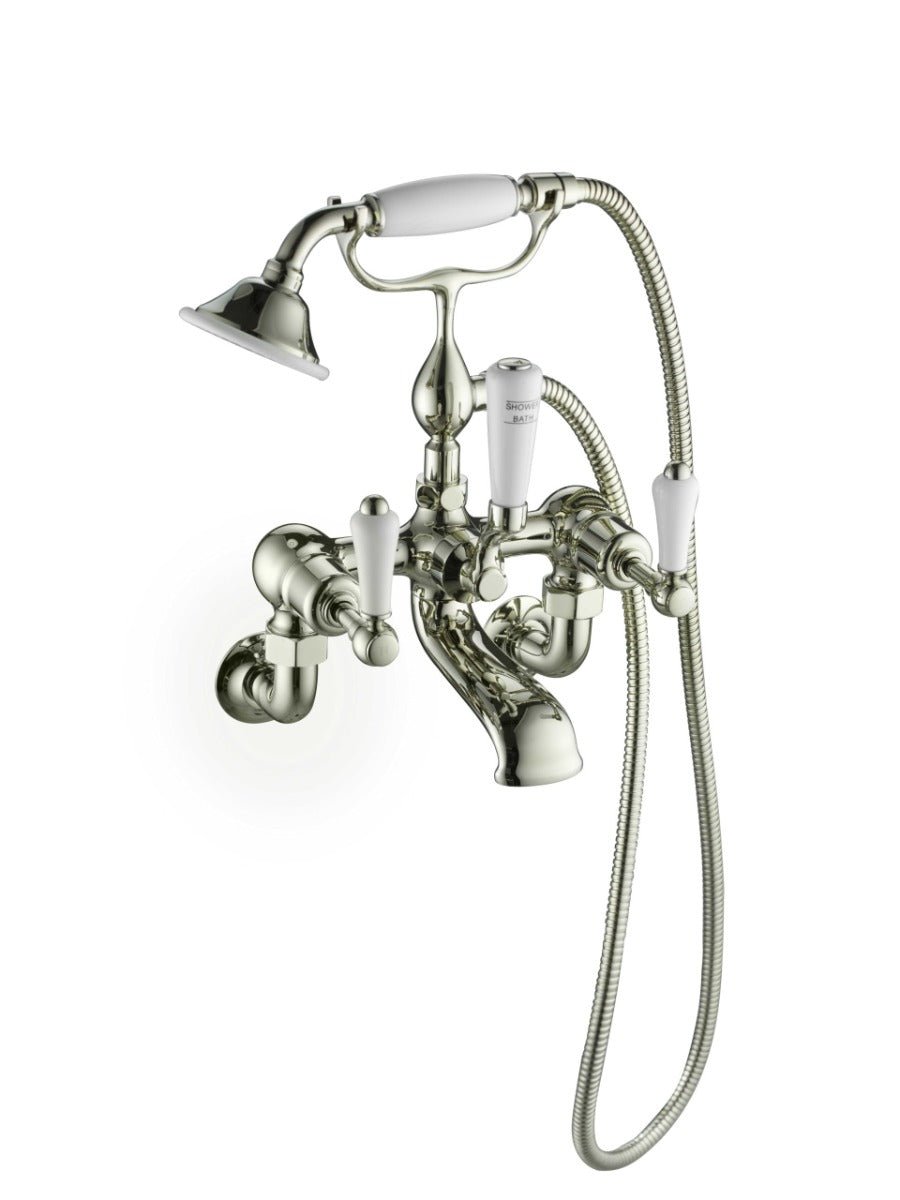 JTPBath Shower Mixer Wall Mounted with Kit - Nickel - 85275WMNK - TAP 'N' SHOWER