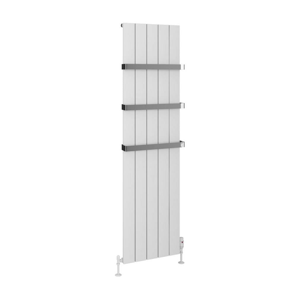 Eastbrook Rosano Aluminium Vertical Flat Panel Radiator 1800mm x 470mm - Matt White - 86.0007 - TAP 'N' SHOWER