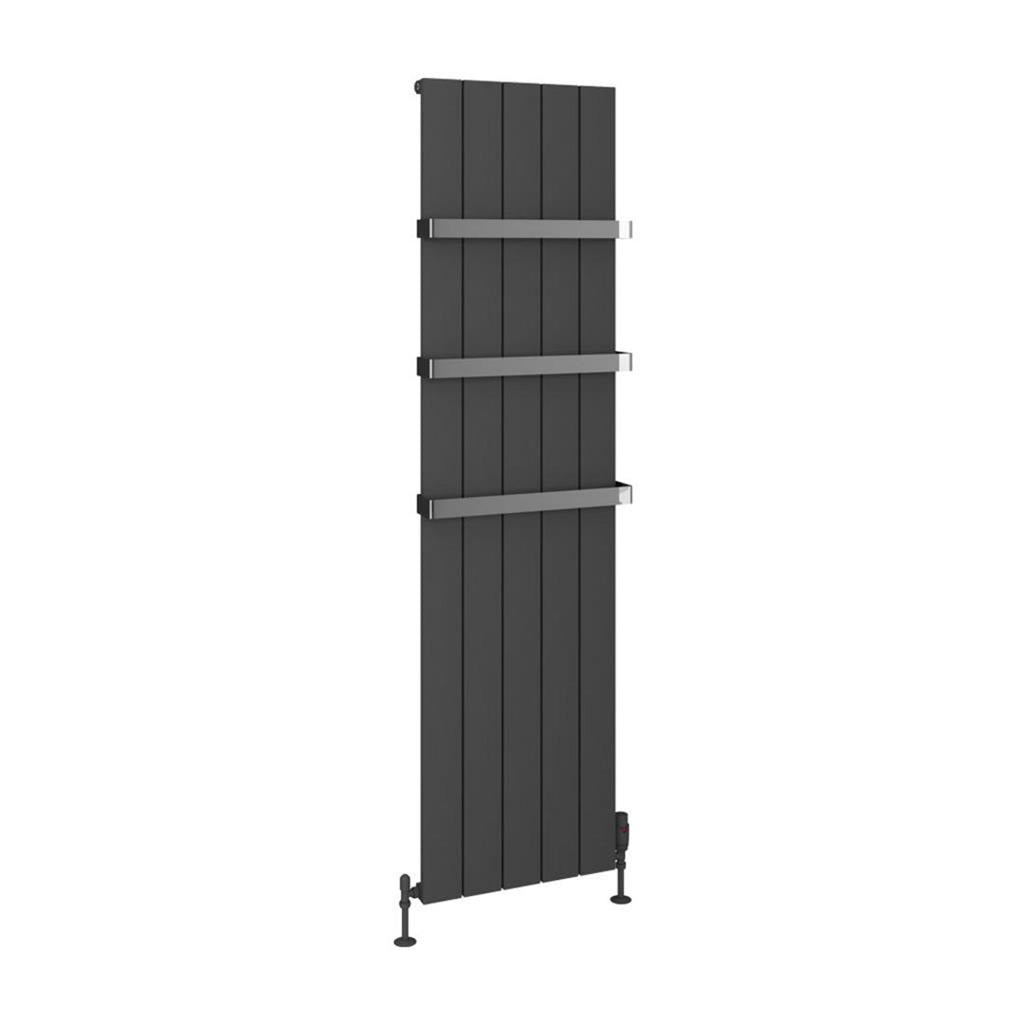 Eastbrook Rosano Aluminium Vertical Flat Panel Radiator 1800mm x 470mm - Matt Anthracite - 86.0008 - TAP 'N' SHOWER