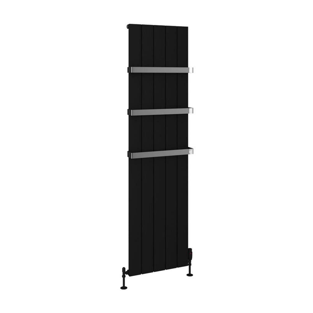 Eastbrook Rosano Aluminium Vertical Flat Panel Radiator 1800mm x 470mm - Matt Black - 86.0009 - TAP 'N' SHOWER