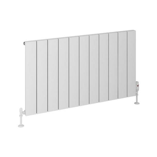Eastbrook Rosano Aluminium Horizontal Flat Panel Radiator 600mm x 1040mm - Matt White - 86.0019 - TAP 'N' SHOWER