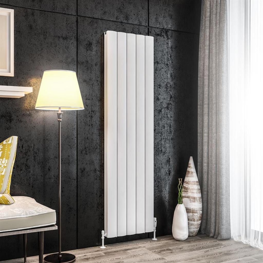 Eastbrook Guardia Aluminium Vertical Radiator 1800mm x 470mm - Matt White - 86.0035 - TAP 'N' SHOWER