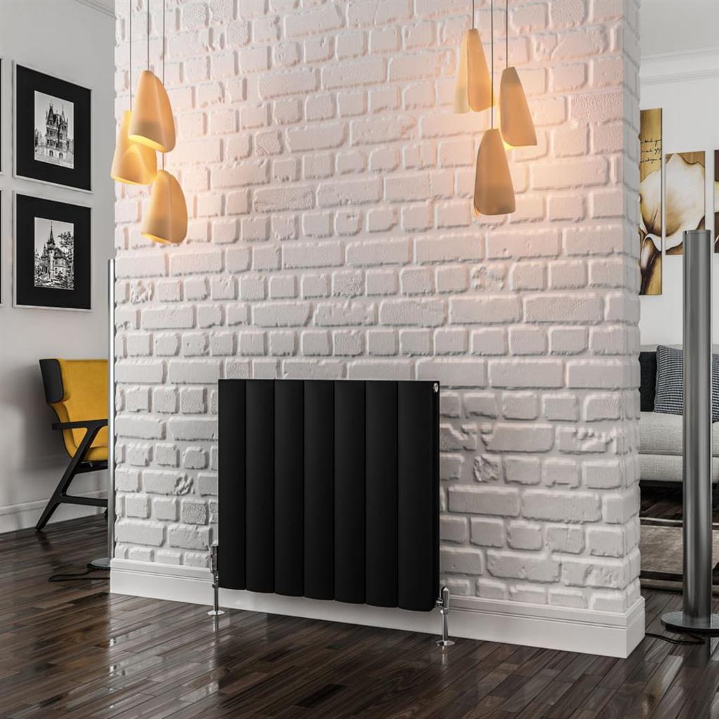 Eastbrook Guardia Aluminium Horizontal Radiator 600mm x 660mm - Matt Black - 86.0043 - TAP 'N' SHOWER