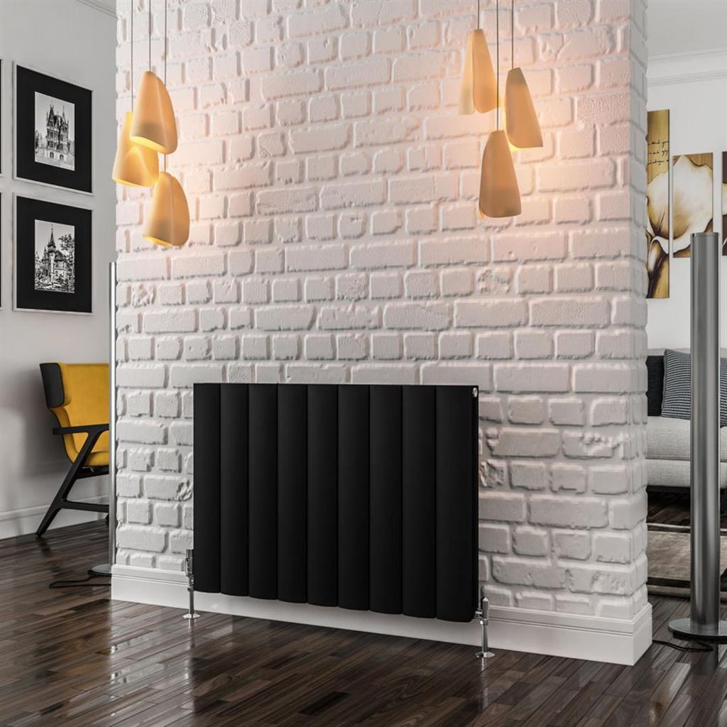 Eastbrook Guardia Aluminium Horizontal Radiator 600mm x 850mm - Matt Black - 86.0046 - TAP 'N' SHOWER