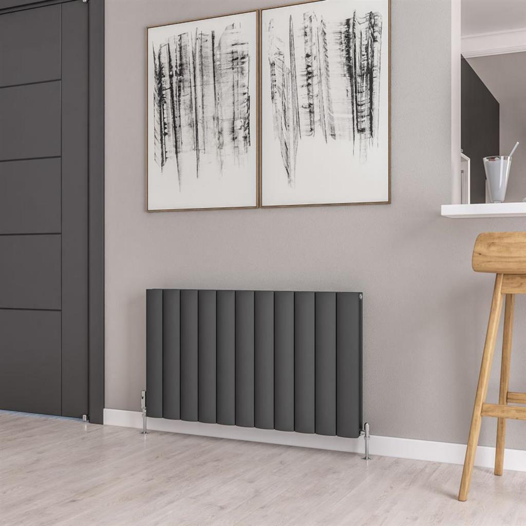Eastbrook Guardia Aluminium Horizontal Radiator 600mm x 1040mm - Matt Anthracite - 86.0048 - TAP 'N' SHOWER