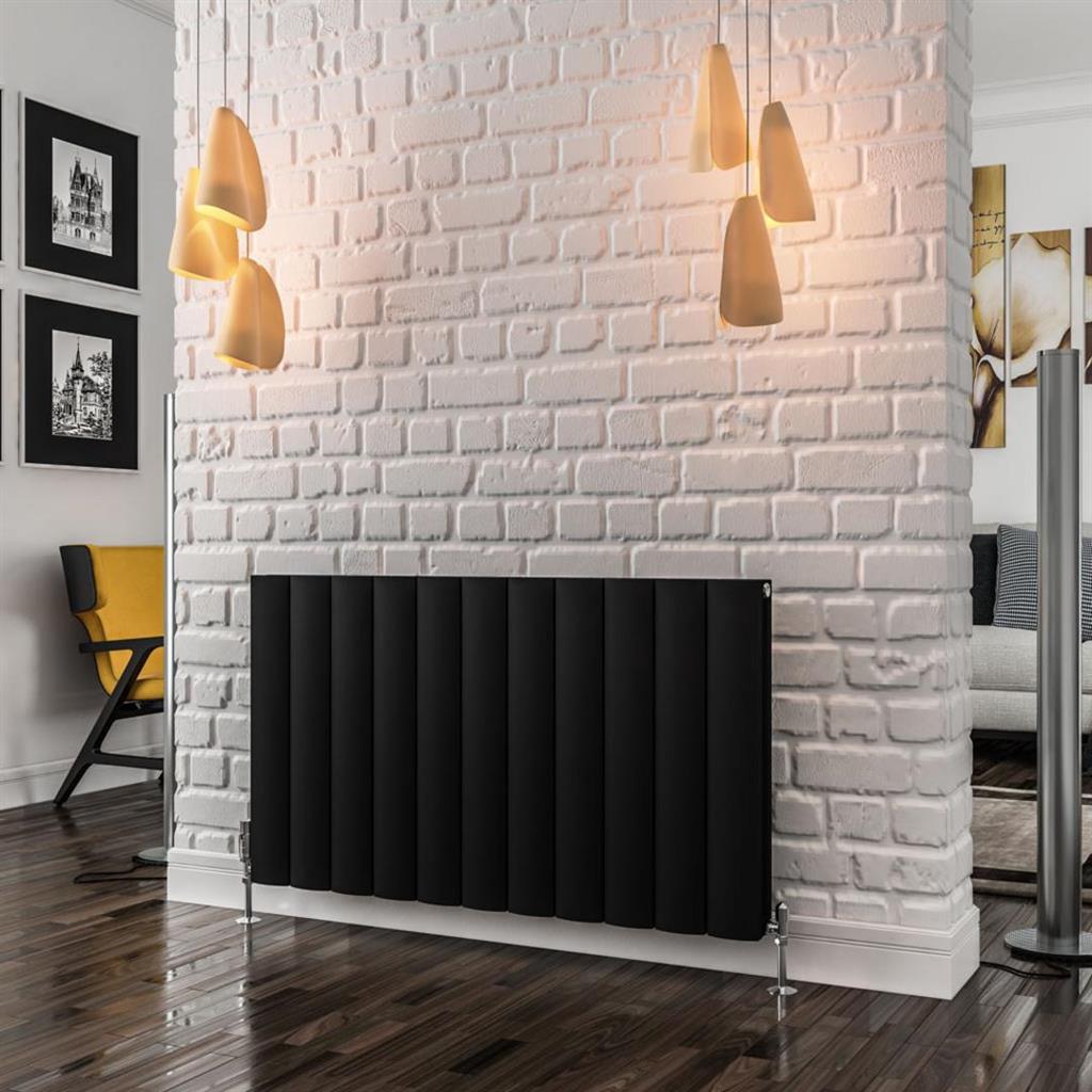 Eastbrook Guardia Aluminium Horizontal Radiator 600mm x 1040mm - Matt Black - 86.0049 - TAP 'N' SHOWER