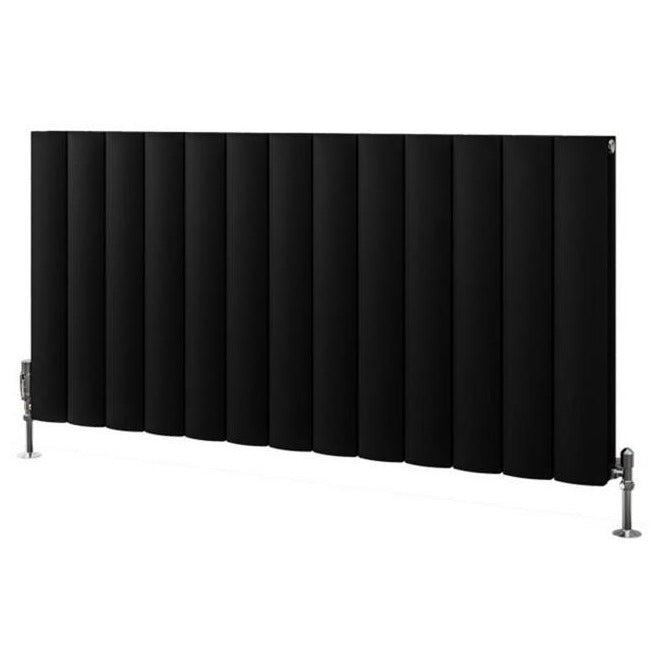Eastbrook Guardia Aluminium Horizontal Radiator 600mm x 1230mm - Matt Black - 86.0052 - TAP 'N' SHOWER