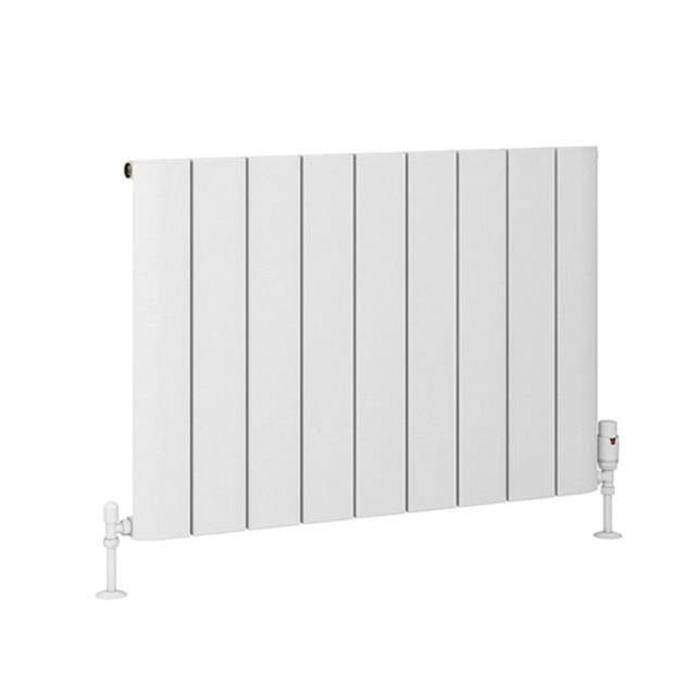Eastbrook Peretti Aluminium Horizontal Flat Panel Radiator 600mm x 850mm - Matt White - 86.0068 - TAP 'N' SHOWER