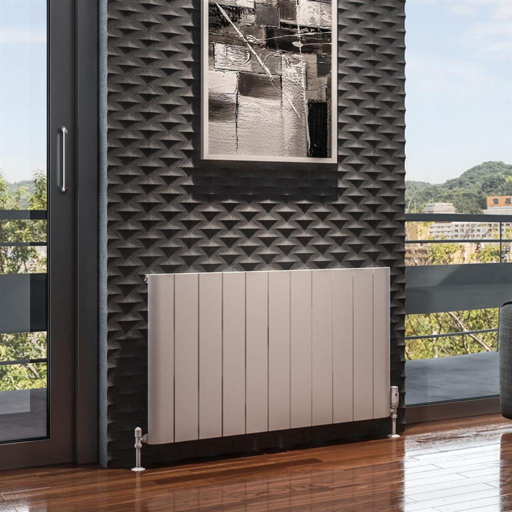 Eastbrook Peretti Aluminium Horizontal Flat Panel Radiator 600mm x 1040mm - Matt White - 86.0071 - TAP 'N' SHOWER