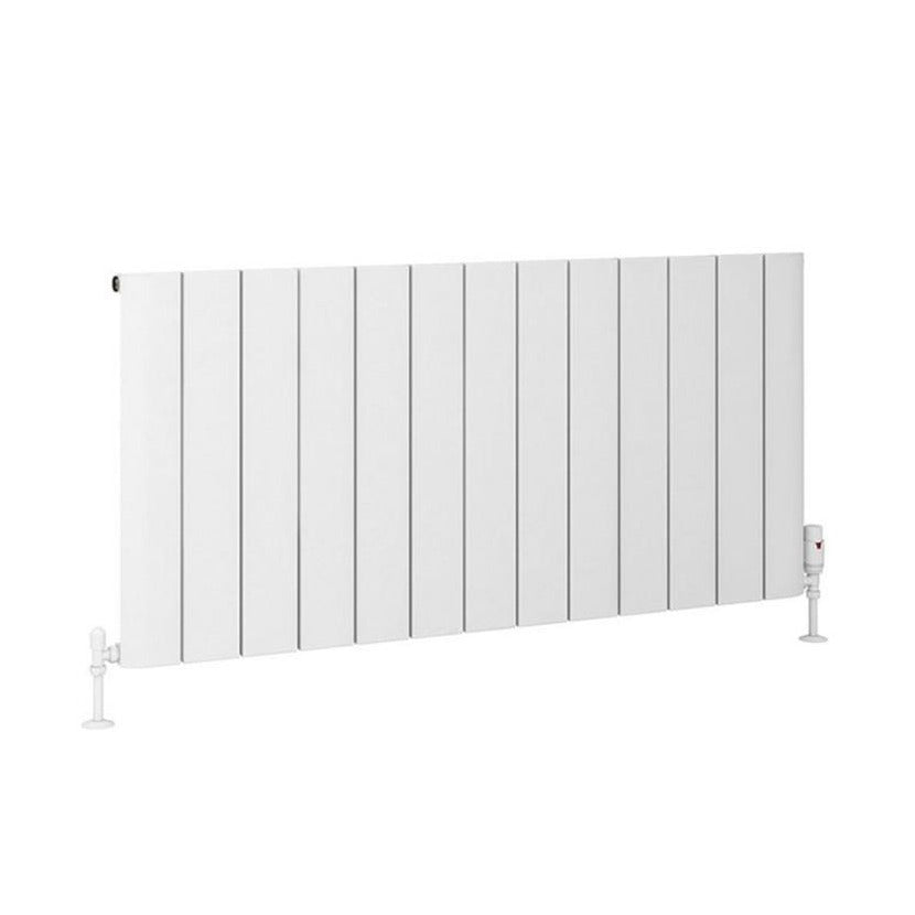 Eastbrook Peretti Aluminium Horizontal Flat Panel Radiator 600mm x 1230mm - Matt White - 86.0074 - TAP 'N' SHOWER