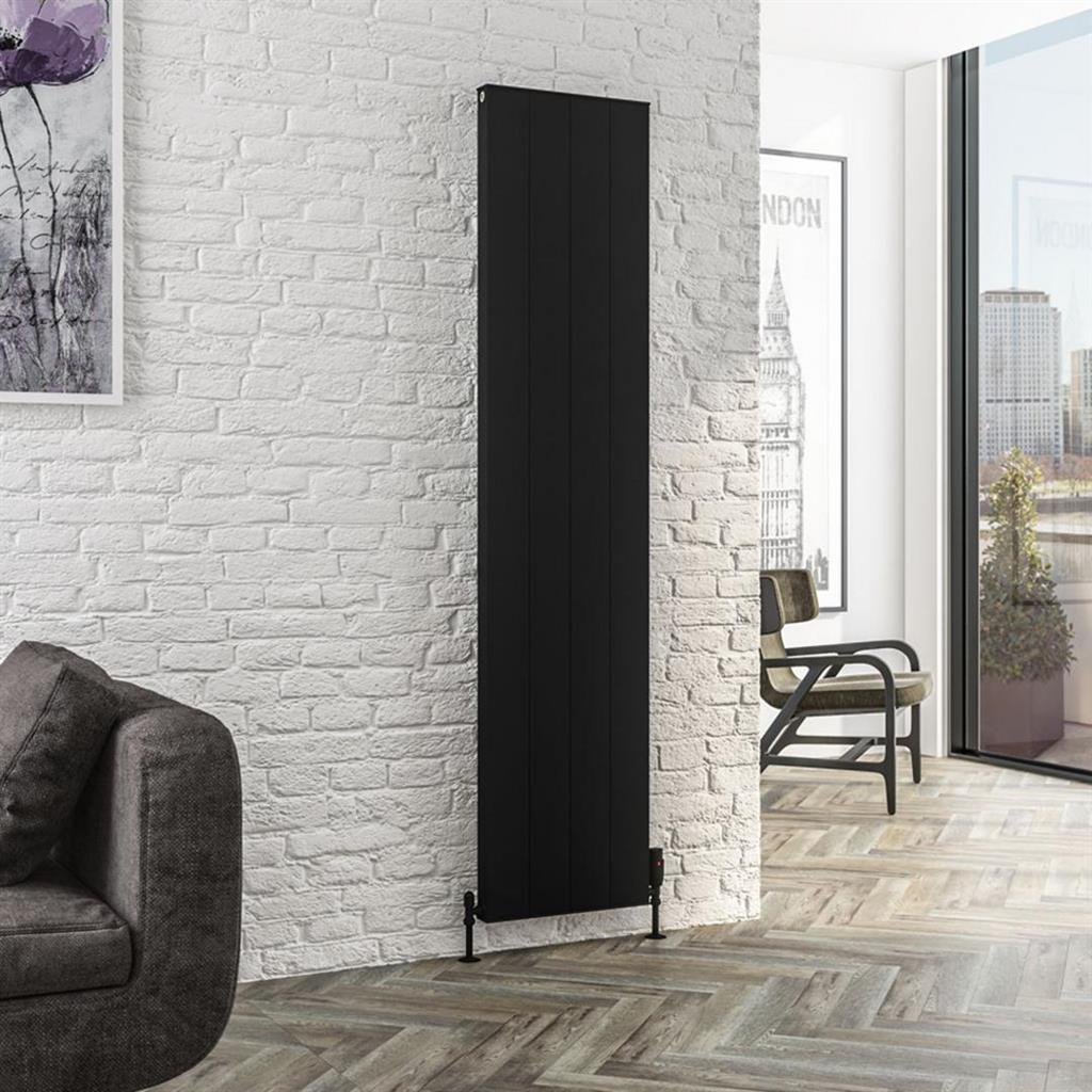 Eastbrook Vesima Aluminium Vertical Radiator 1800mm x 403mm - Matt Black - 86.0085 - TAP 'N' SHOWER