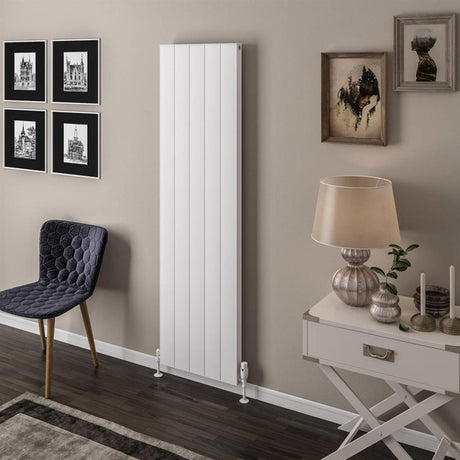 Eastbrook Vesima Aluminium Vertical Radiator 1800mm x 503mm - Matt White - 86.0086 - TAP 'N' SHOWER