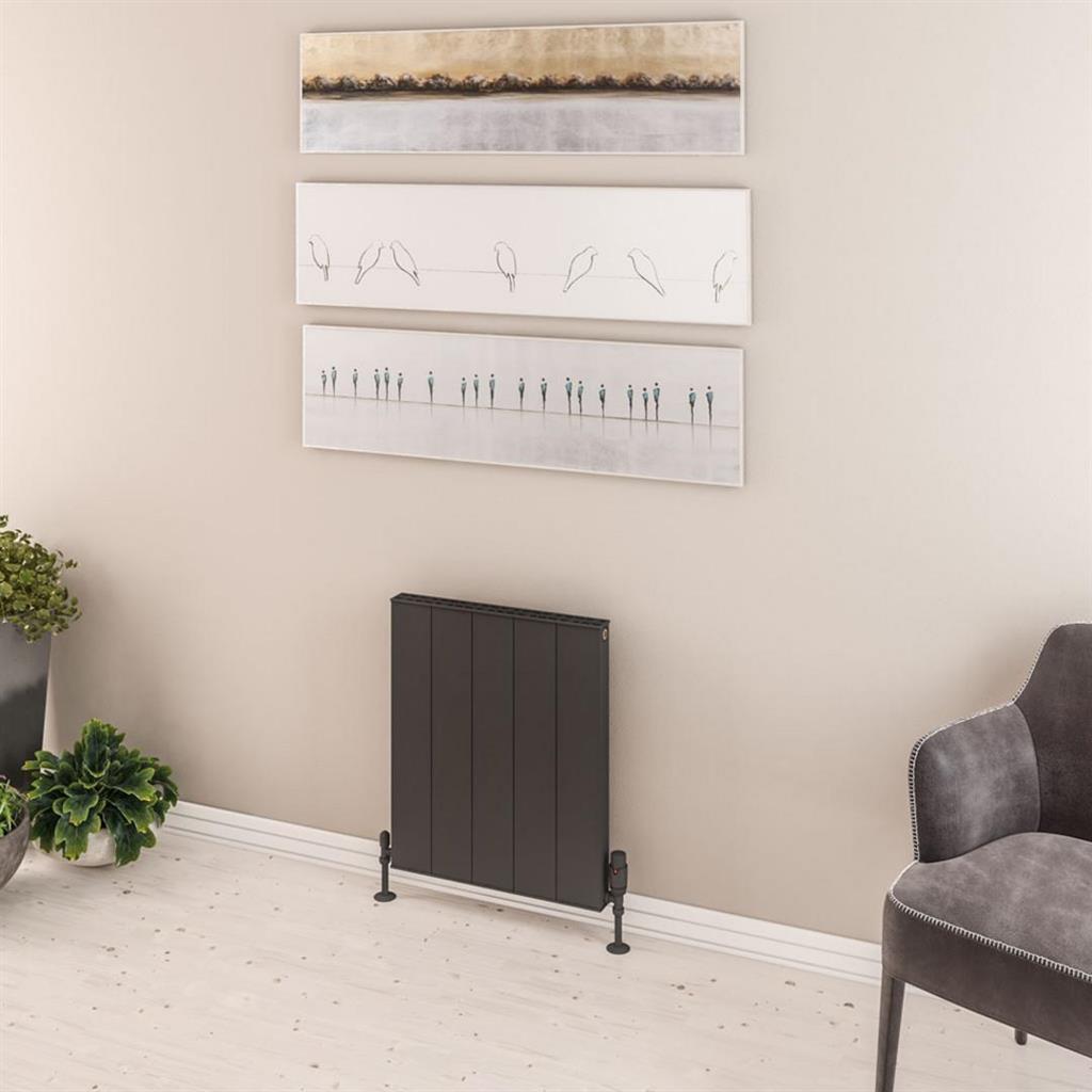 Eastbrook Vesima Aluminium Horizontal Radiators 600mm x 503mm - Matt Anthracite - 86.0090 - TAP 'N' SHOWER