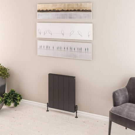 Eastbrook Vesima Aluminium Horizontal Radiators 600mm x 503mm - Matt Anthracite - 86.0090 - TAP 'N' SHOWER