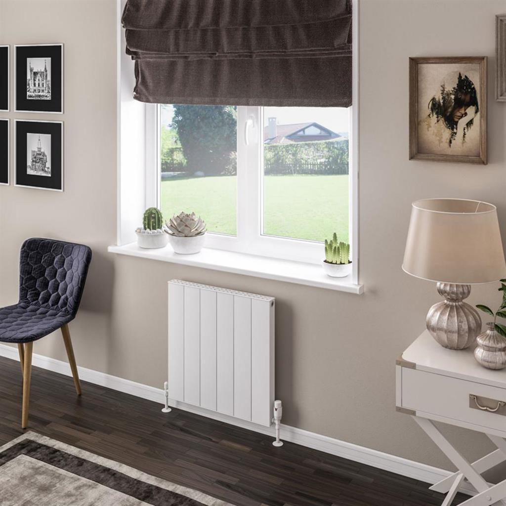 Eastbrook Vesima Aluminium Horizontal Radiators 600mm x 603mm - Matt White - 86.0092 - TAP 'N' SHOWER