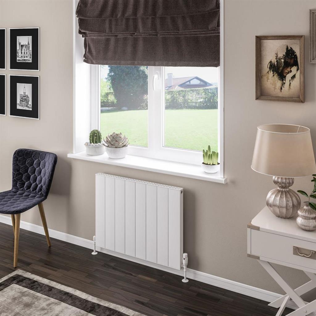 Eastbrook Vesima Aluminium Horizontal Radiators 600mm x 803mm - Matt White - 86.0095 - TAP 'N' SHOWER