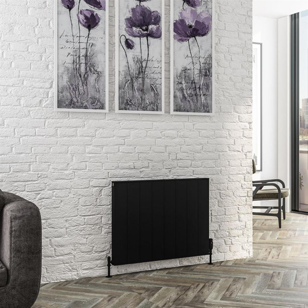 Eastbrook Vesima Aluminium Horizontal Radiators 600mm x 803mm - Matt Black - 86.0097 - TAP 'N' SHOWER