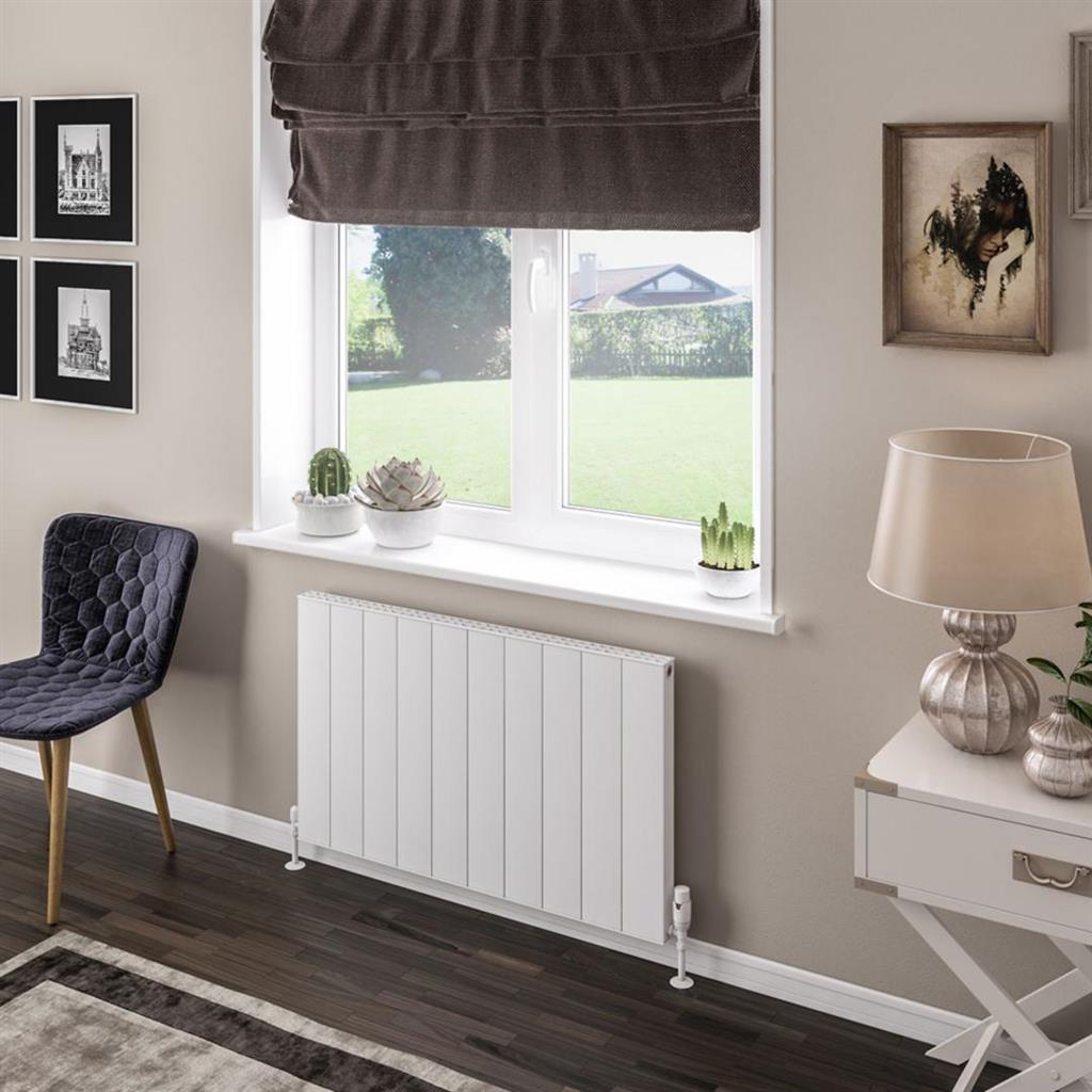 Eastbrook Vesima Aluminium Horizontal Radiators 600mm x 1003mm - Matt White - 86.0098 - TAP 'N' SHOWER