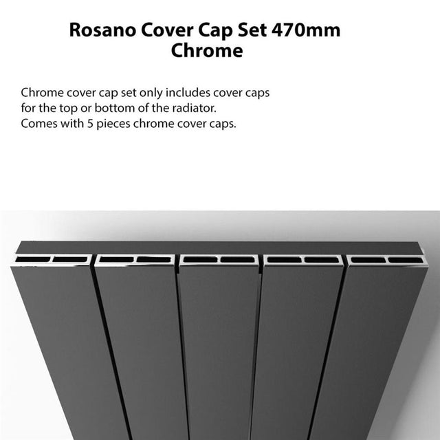 Eastbrook Rosano Top Cover Cap Set 470mm - Chrome - 86.0113 - TAP 'N' SHOWER