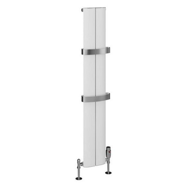 Eastbrook Berlini Aluminium Vertical Radiator 1200mm x 185mm - Matt White - 86.0144 - TAP 'N' SHOWER