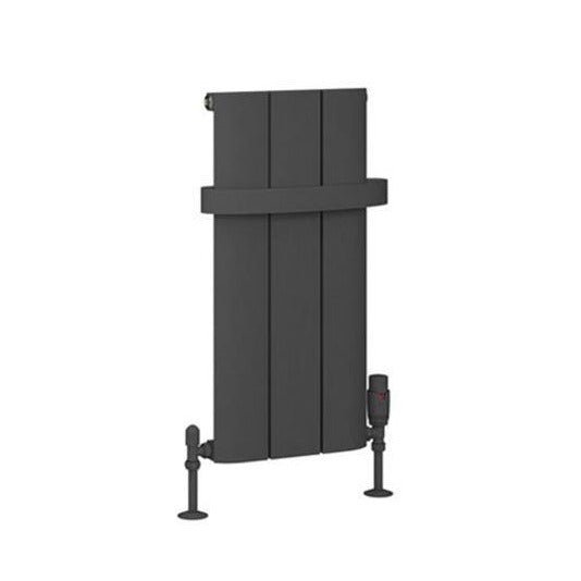 Eastbrook Peretti Aluminium Vertical Flat Panel Radiator 600mm x 280mm - Matt Anthracite - 86.0151 - TAP 'N' SHOWER