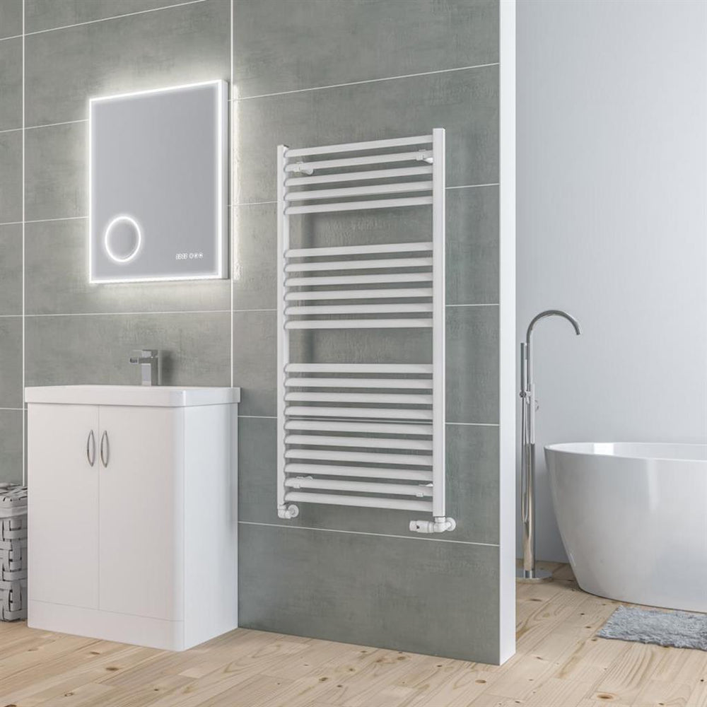 Eastbrook Velor Aluminium Towel Radiator 1200mm x 600mm - Matt White - 86.0161 - TAP 'N' SHOWER