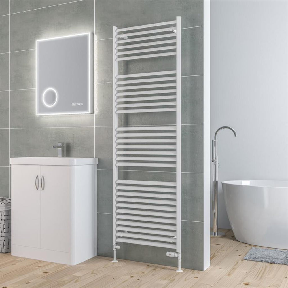 Eastbrook Velor Aluminium Towel Radiator 1800mm x 600mm - Matt White - 86.0163 - TAP 'N' SHOWER
