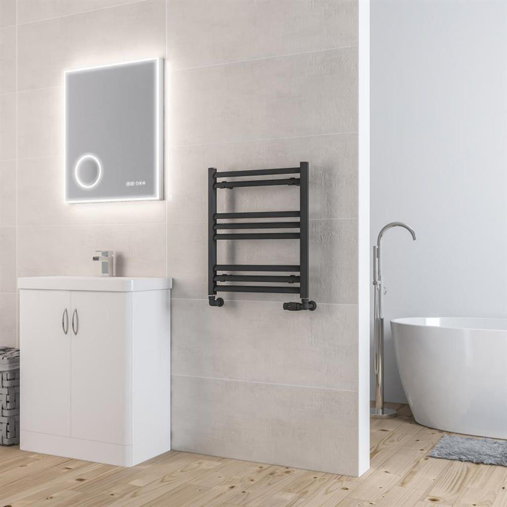 Eastbrook Velor Aluminium Towel Radiator 600mm x 500mm - Matt Anthracite - 86.0164 - TAP 'N' SHOWER