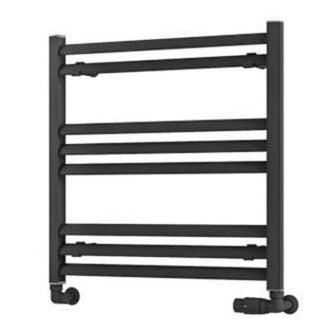 Eastbrook Velor Aluminium Towel Radiator 600mm x 600mm - Matt Anthracite - 86.0165 - TAP 'N' SHOWER