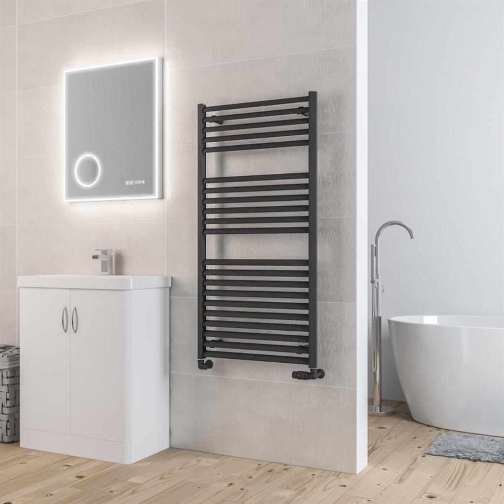 Eastbrook Velor Aluminium Towel Radiator 1200mm x 600mm - Matt Anthracite - 86.0167 - TAP 'N' SHOWER