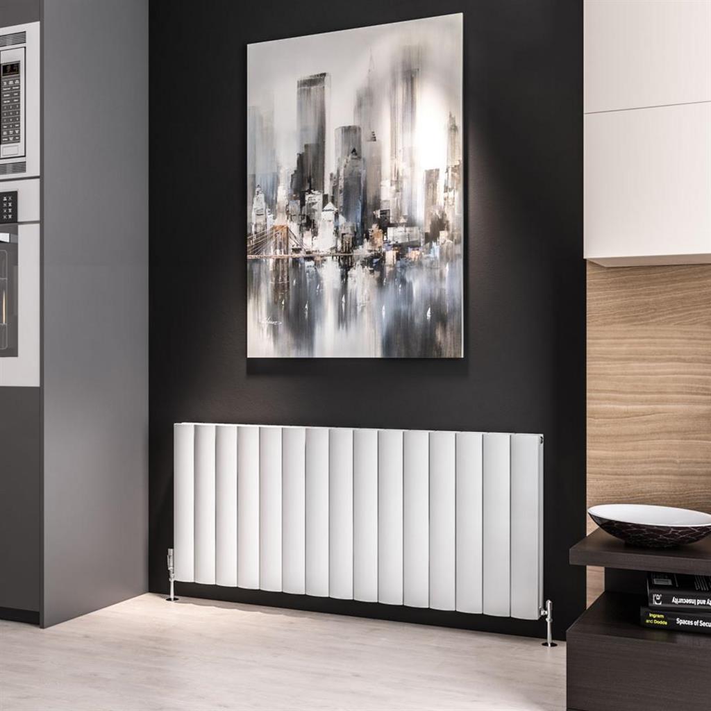 Eastbrook Guardia Aluminium Horizontal Radiator 600mm x 1420mm - Matt White - 86.0170 - TAP 'N' SHOWER