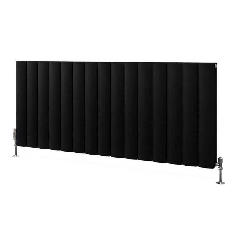 Eastbrook Guardia Aluminium Horizontal Radiator 600mm x 1420mm - Matt Black - 86.0172 - TAP 'N' SHOWER