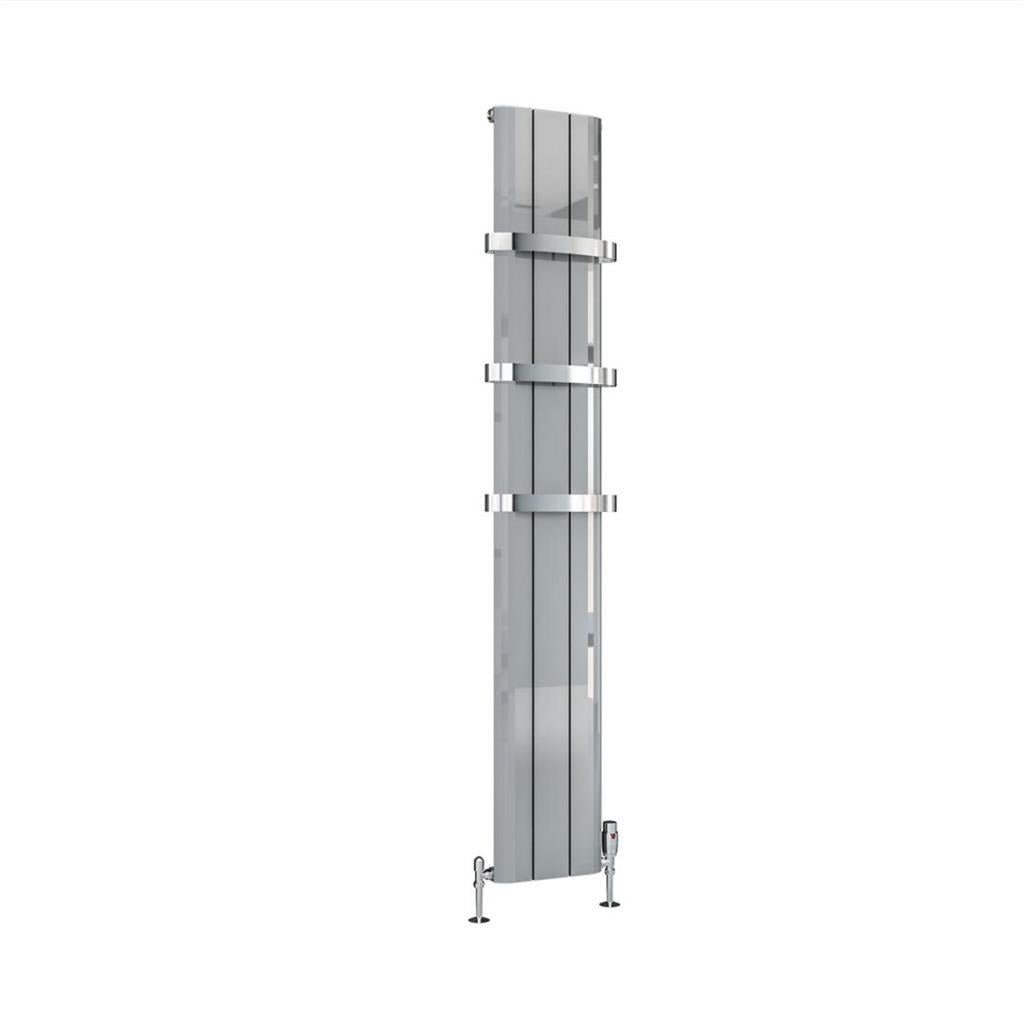 Eastbrook Peretti Aluminium Vertical Flat Panel Radiator 1800mm x 280mm - Polished - 86.0177 - TAP 'N' SHOWER