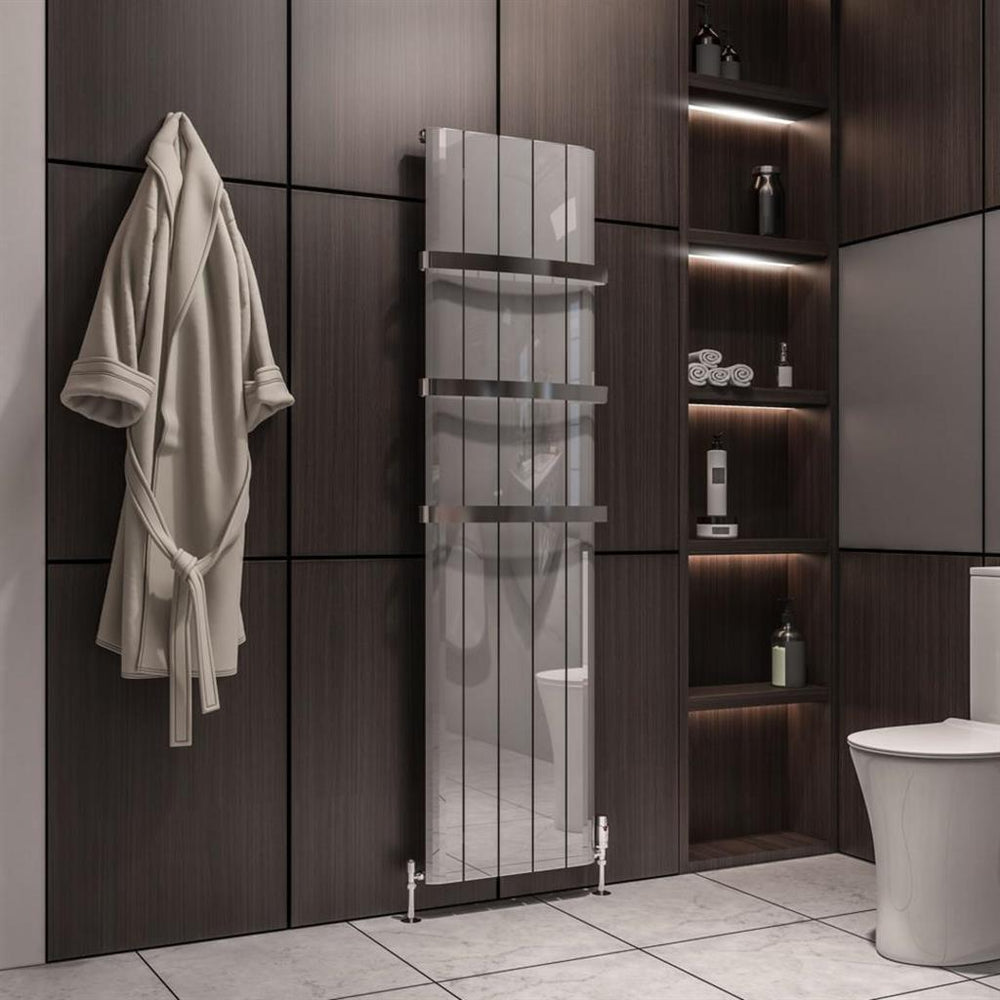 Eastbrook Peretti Aluminium Vertical Flat Panel Radiator 1800mm x 470mm - Polished - 86.0179 - TAP 'N' SHOWER