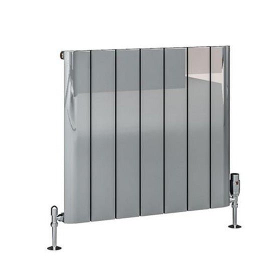 Eastbrook Peretti Aluminium Horizontal Flat Panel Radiator 600mm x 660mm - Polished - 86.0181 - TAP 'N' SHOWER
